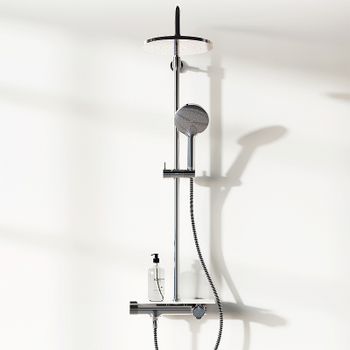 Душевая система Damixa Jupiter 977750000 с термостатом Хром — фото 2, Душевые стойки