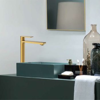 Смеситель для раковины Vincea Vogue VBF-1V2BG Брашированное золото — фото 2, Смесители для раковины