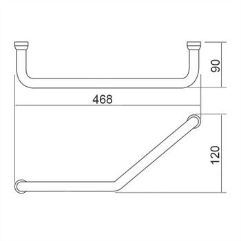 Поручень для ванной Aquanet ПНИ-02.400.140 267858 Хром — фото 3, Поручни для ванной