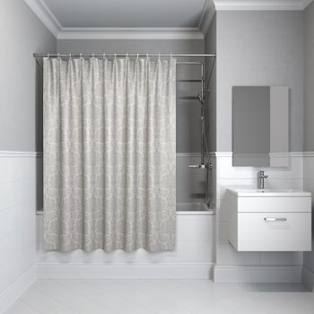 Штора для ванны Iddis Decor D01P118i11 1800x1800 Серый — фото 1, Шторы для ванной