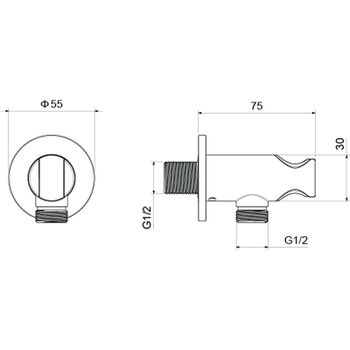 Шланговое подключение Aquatek AQ2460CR Хром — фото 2, Шланговые подключения