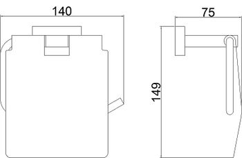 Держатель туалетной бумаги Belz B904 B90403 с крышкой Вороненая сталь — фото 2, Держатели туалетной бумаги