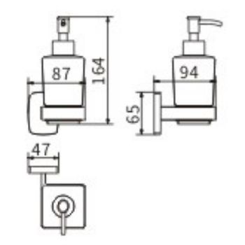 Товар: Дозатор для жидкого мыла CeramaLux Cube 12612 Хром - фото 2 Дозатор для жидкого мыла CeramaLux Cube 12612 Хром — фото 2, Дозаторы
