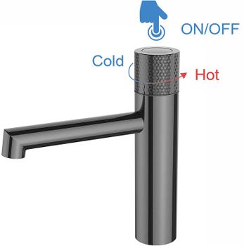 Смеситель для раковины Vincea Desire VBF-1D3GM Вороненая сталь — фото 2, Смесители для раковины