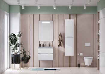 Тумба под раковину Roca The Gap 60 A857397806 подвесная Белый глянец — фото 15, Тумбы под раковину