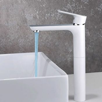 Смеситель для раковины Gappo G1048-2 Белый Хром — фото 6, Смесители для раковины