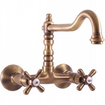 Смеситель для раковины Rav Slezak Morava retro MK102.5/28SM Бронза — фото 1, Смесители для раковины