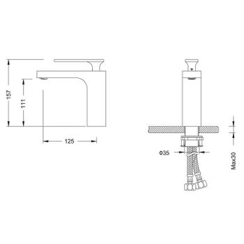 Смеситель для раковины Timo Torne 4361/17F Золото матовое — фото 2, Смесители для раковины