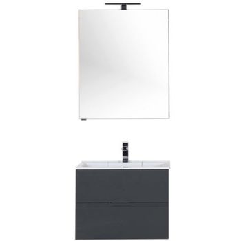Комплект мебели для ванной Aquanet Алвита 60 184576 подвесной Серый антрацит — фото 1, Комплекты мебели для ванной