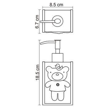 Дозатор для жидкого мыла WasserKRAFT Lossa K-3499 Синий — фото 5, Дозаторы
