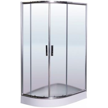 Душевой уголок Esbano ESR-8027A 120x80 R ESUGR8027AR профиль Хром стекло рифленое — фото 1, Асимметричные душевые уголки