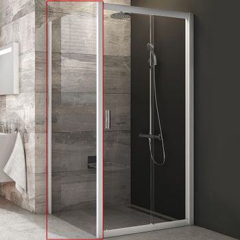 Душевая стенка Ravak Blix BLPS-100 9BHA0100ZH профиль Белый стекло Графит — фото 1, Боковые стенки