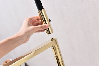 Смеситель для кухни Paulmark Tornado To213402-G Золото — фото 5, Смесители для кухни