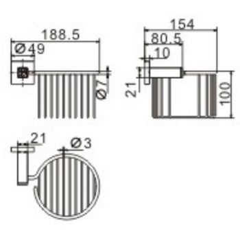 Держатель освежителя воздуха CeramaLux Venezia 88617-1 Хром — фото 2, Держатели освежителя воздуха