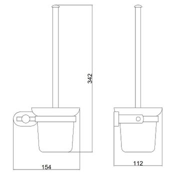 Ершик для унитаза Belz B900 B90010 Хром — фото 2, Ершики для унитаза