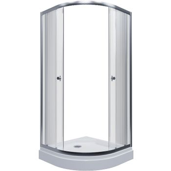 Душевой уголок Triton Альфа-Хром 90х90 Щ0000049613 профиль Хром стекло прозрачное — фото 10, Душевые уголки четверть круга