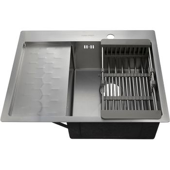 Кухонная мойка Fabia 63х50 63503R Сатин — фото 1, Кухонные мойки