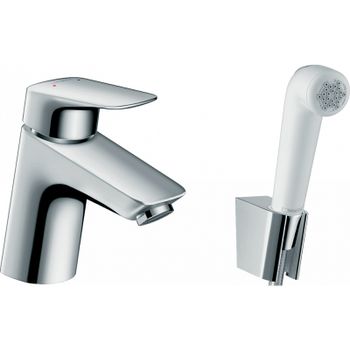 Смеситель для раковины Hansgrohe Logis 71290000 с гигиеническим душем Хром — фото 1, Смесители для раковины