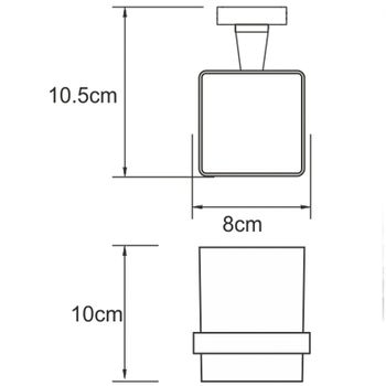 Стакан для зубных щеток WasserKRAFT Dill K-3928 Хром — фото 3, Стаканы для зубных щеток