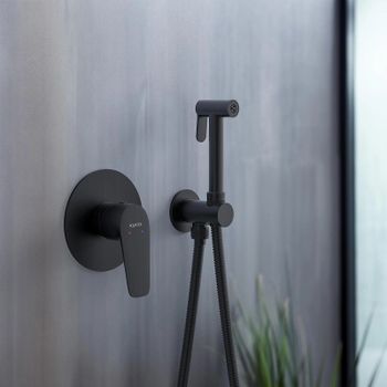 Гигиенический душ со смесителем Aquatek Бетта AQ1119MB Черный матовый — фото 4, Гигиенические души