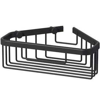 Полка корзина Sonia Contract 189847 угловая Черная матовая — фото 1, Полки для ванной и душа