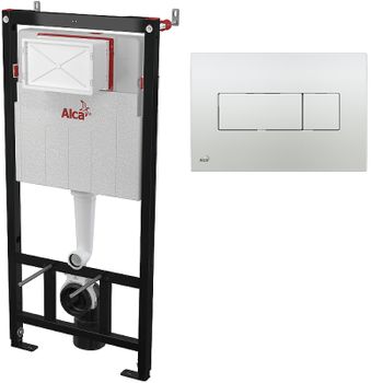 Инсталляция Alcaplast Sadromodul AM101/1120-3:1 RU M371-0001 для унитаза с клавишей смыва Хром глянец — фото 1, Инсталляции для унитазов