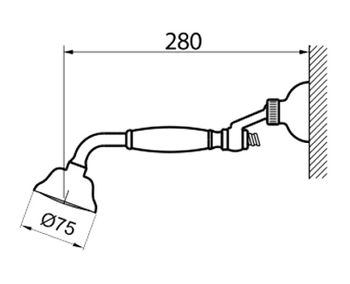 Душевой гарнитур Webert Ottocento AC0704015 Хром — фото 3, Душевые гарнитуры