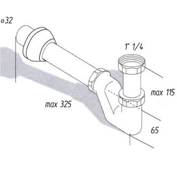 Сифон для раковины Migliore Ricambi 17917 Бронза — фото 4, Сифоны для раковины