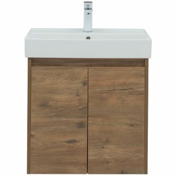 Тумба под раковину Aquanet Nova Lite 60 298849 подвесная Дуб рустикальный — фото 1, Тумбы под раковину