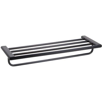 Полка для полотенец Bemeta Organic Black 167105150 Черная матовая — фото 1, Полки для полотенец