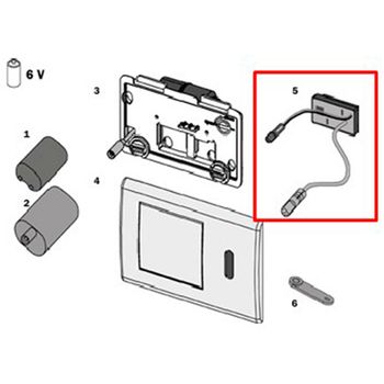 Клавиша смыва Tece Planus 6В 9820198 для унитаза Хром — фото 2, Кнопки смыва