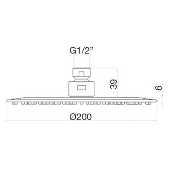 Верхний душ Webert AC1024560BRASS Черный — фото 2, Верхние души
