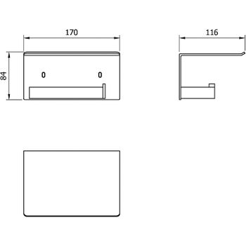 Держатель туалетной бумаги Nofer Corinto 16878.S с полкой Сатин — фото 2, Держатели туалетной бумаги