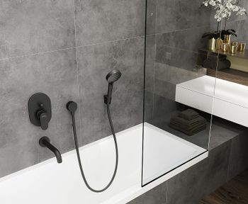 Держатель ручного душа Hansgrohe Porter S 28331670 Черный матовый — фото 2, Держатели для душа