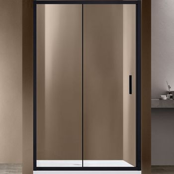 Душевая дверь Vincea Garda 115 VDS-1G115CLB профиль Черный стекло прозрачное — фото 1, Раздвижные душевые двери