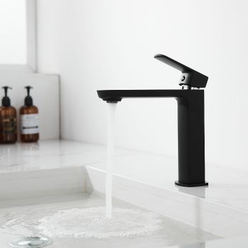 Смеситель для раковины Vincea Next VBF-1N1MB Черный матовый — фото 5, Смесители для раковины