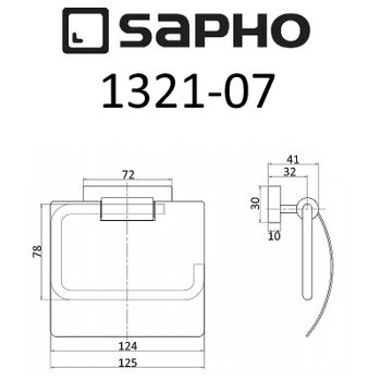 Держатель туалетной бумаги Sapho Olymp 1321-07 с крышкой Хром — фото 2, Держатели туалетной бумаги