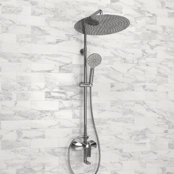 Душевая система WasserKRAFT A166.117.127.010.CH Хром — фото 6, Душевые стойки