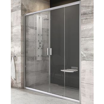Душевая дверь Ravak Blix BLDP4 120 0YVG0U00ZH профиль Сатин стекло Графит — фото 1, Раздвижные душевые двери
