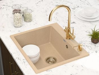 Смеситель для кухни Paulmark Essen Es213211-G Золото — фото 2, Смесители для кухни