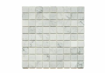 Каменная мозаика Orro Mosaic Stone Bianco Carrara pol. 7 мм 30,5х30,5 см — фото 1, Мозаика
