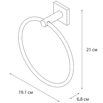 Кольцо для полотенец Fixsen Lux Satin FX-16011 Сатин — фото 3, Полотенцедержатели