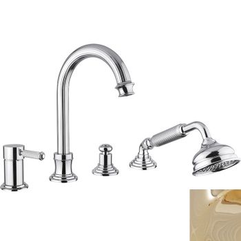 Смеситель на борт ванны Cezares Olimp OLIMP-BVDM-03/24-L Золото 24 карат — фото 1, Смесители на борт ванны