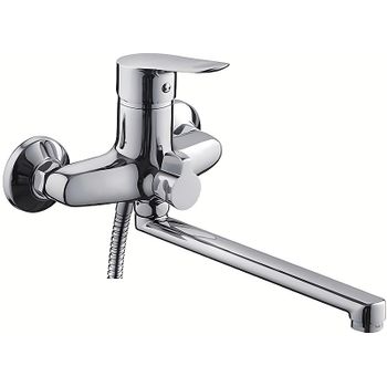 Смеситель для ванны Frap H703 F22703-B универсальный Хром — фото 1, Смеситель для ванны