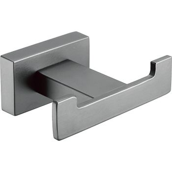 Двойной крючок Belz B904 B90405-2 Вороненая сталь — фото 1, Крючки для полотенец