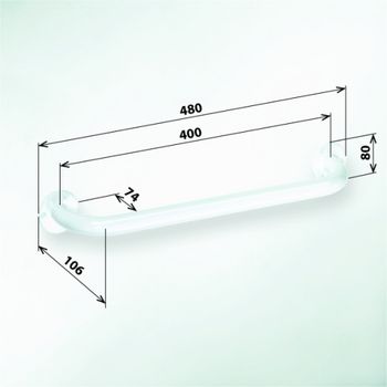 Поручень Bemeta Help 301100404 Белый — фото 1, Поручни для ванной