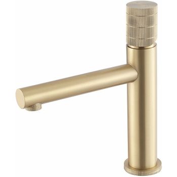 Смеситель для раковины Vincea Groove VBF-4G1BG4 Брашированное золото — фото 1, Смесители для раковины