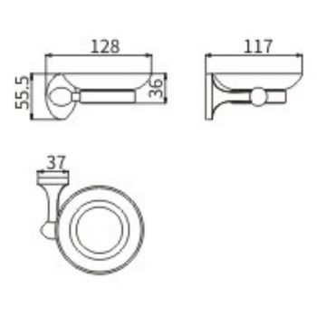 Мыльница CeramaLux Bell 53504 Хром — фото 2, Мыльницы