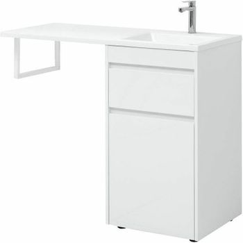 Тумба с раковиной Aquanet Токио 110 R 239299 Белая — фото 1, Тумбы с раковиной