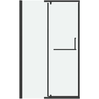 Душевая дверь Grossman Pragma 120 100.K33.03.120.21.00 профиль Черный матовый стекло прозрачное — фото 1, Распашные душевые двери